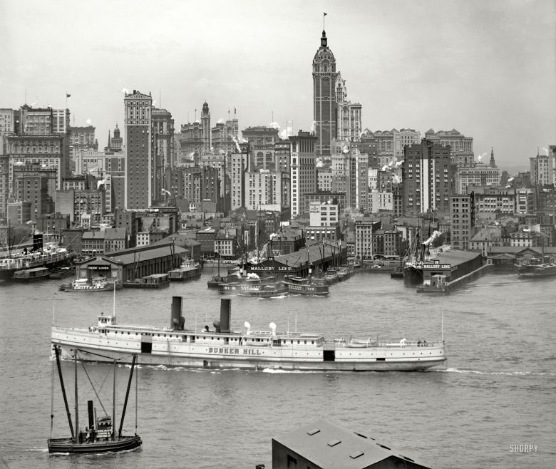 Nowojorski Manhattan w 1908 roku
