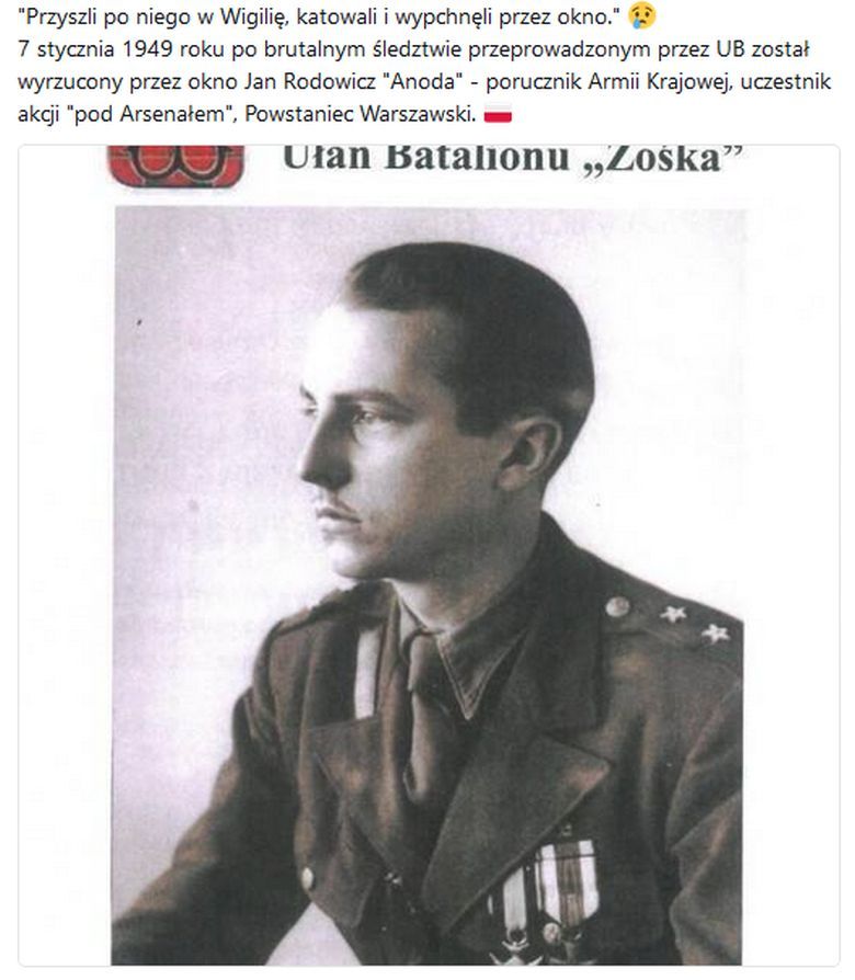 Przyszli po niego w Wigilię, katowali i wypchnęli przez okno. 7 stycznia 1949 roku po brutalnym śledztwie ...
