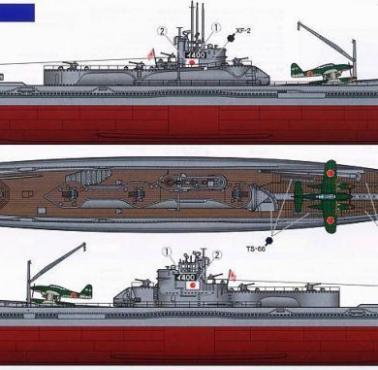 Zwane podwodnymi lotniskowcami japońskie okręty podwodne typu I-400