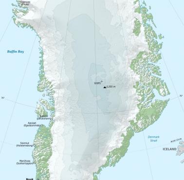 Mapa geograficzna Grenlandii