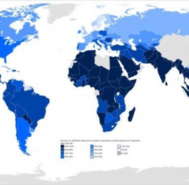 Religijność w poszczególnych państwach świata, 2008-2009