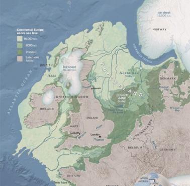 Poziom mórz i oceanów okalających Wyspy Brytyjskie na przestrzeni wieków