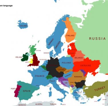Drugi najpopularniejszy język zagraniczny w poszczególnych państwach europejskich