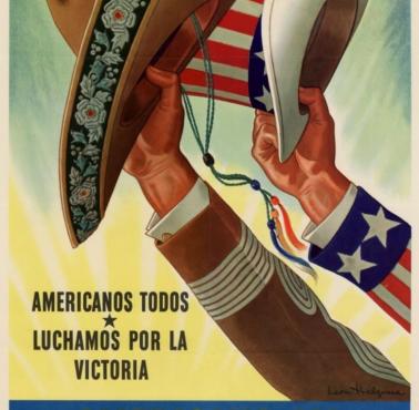 Plakat rozprowadzany przez rząd USA podczas II wojny światowej