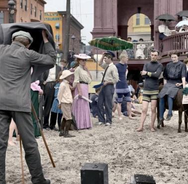 Plaża w Plaża w Atlantic City, New Jersey, 1912