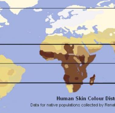 Rozkład kolorów skóry na świecie przed rokiem 1940
