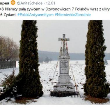 12.I.43 Niemcy palą żywcem w Dzwonowicach 7 Polaków wraz z ukrywanymi przez nich 6 Żydami