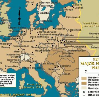 Niemieckie obozy koncentracyjne i zagłady w Europie podczas II wojny światowej, 1943-1944