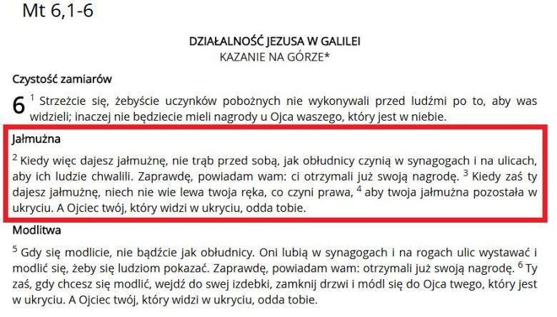Mt 6,2, działalność Jezusa w Galilei jałmużna