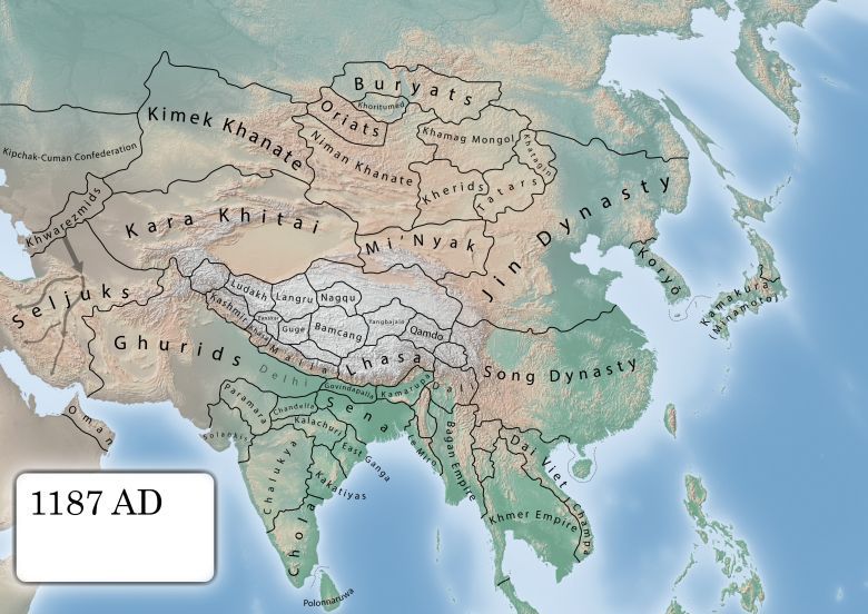 Azja w przededniu podbojów Mongołów, 1187