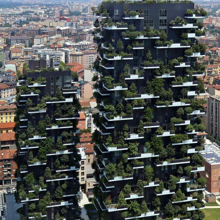 Zielony wieżowiec Bosco Verticale w Mediolanie autorstwa Stefano Boeri