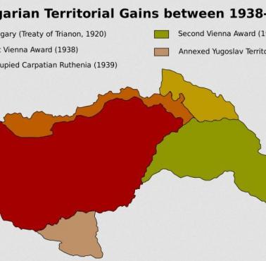Zmiany terytorialne Węgier w latach 1938-41