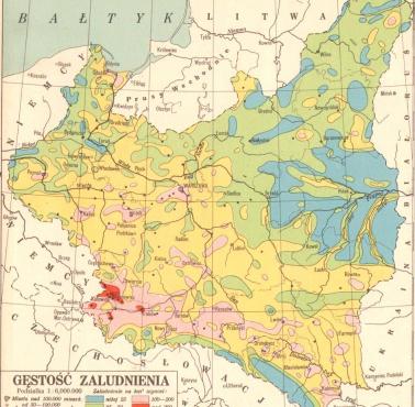 Gęstość zaludnienia II RP, 1931
