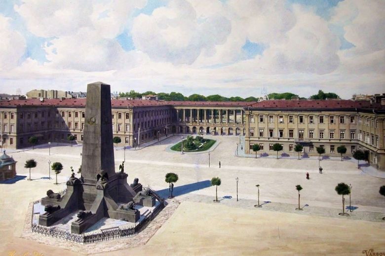 Plac i Pałac Saski, W-wa, koniec XIX wieku