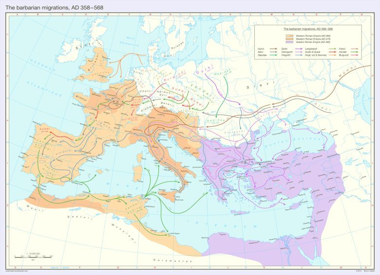 Migracje barbarzyńców w latach 358-568 