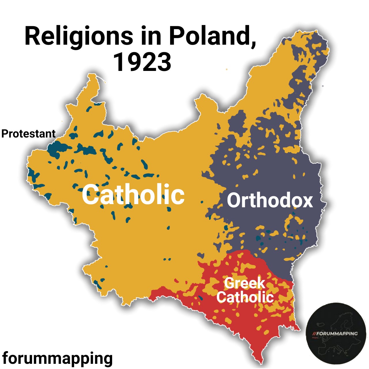 Dominujące religie w Polsce, 1923