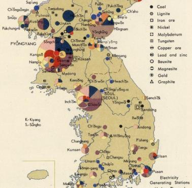 Przemysł i surowce mineralne Korei (lata 60. XX wieku), 1967