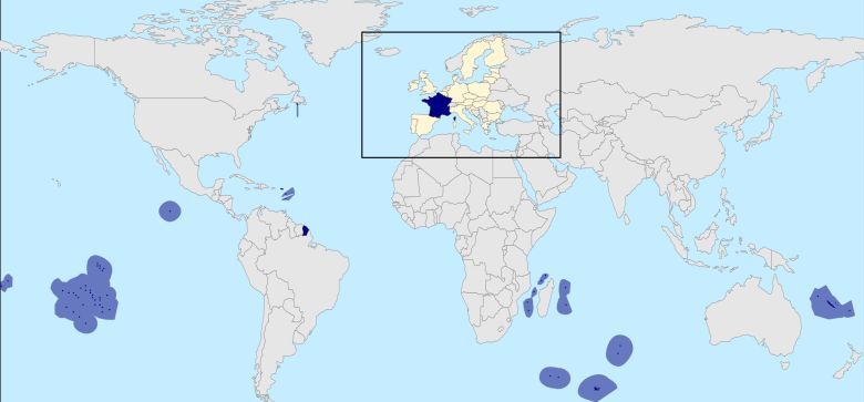 Francja i pozostałości jej dawnego imperium kolonialnego