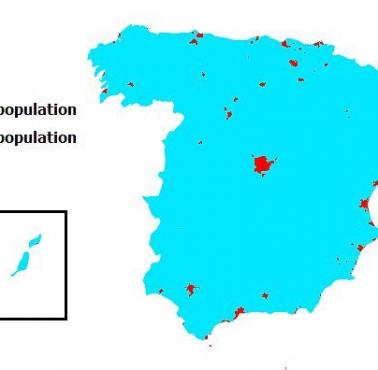 Połowa ludności Hiszpanii zamieszkuje obszar czerwony