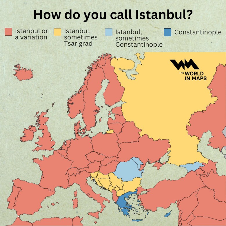 Istambuł czy Konstantynopol, która nazwa obowiązuje w danym państwie