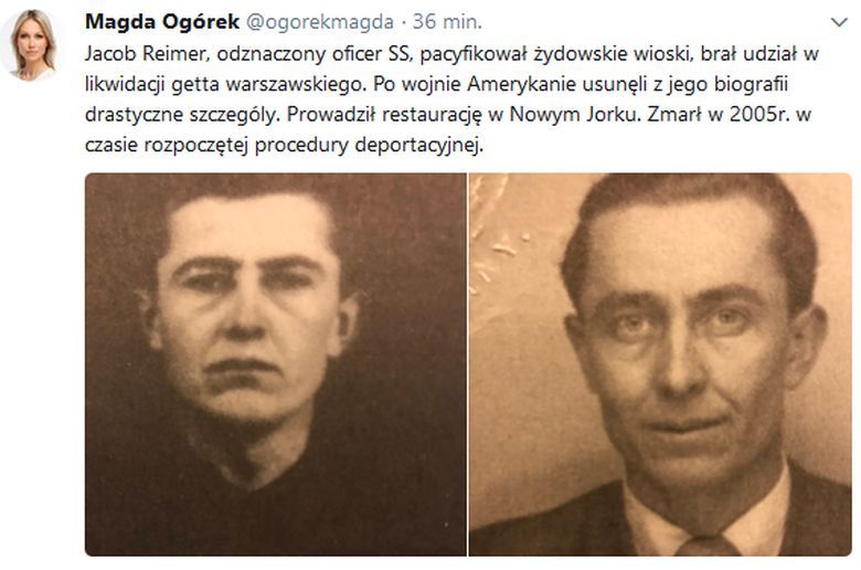 Jacob Reimer, odznaczony oficer SS, pacyfikował żydowskie wioski, brał udział w likwidacji getta warszawskiego ...