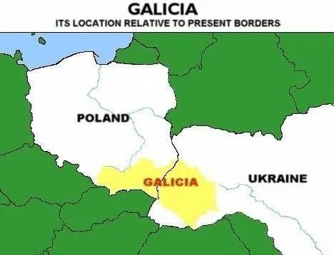 Galicja na tle współczesnych granic