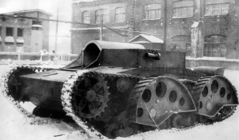 Sowiecki prototyp skaczącego czołgu - TPP-2