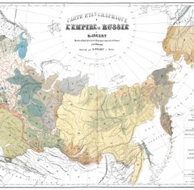 Mapa etnograficzna Imperium Rosyjskiego, 1862 r.