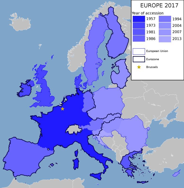 Rozszerzanie się Unii, 1957-2017