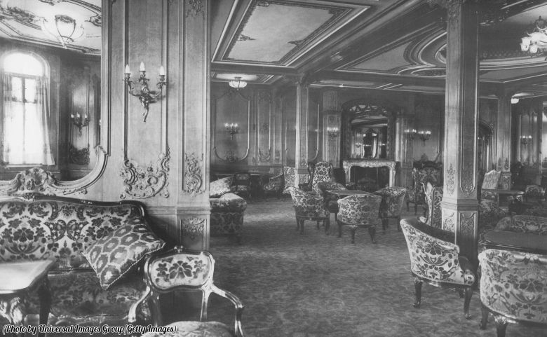 Salon pierwszej klasy na pokładzie RMS Titanic, 1912