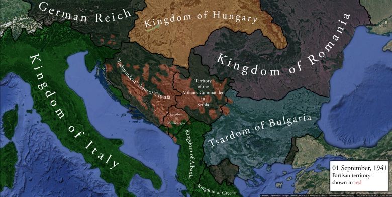 Bałkany, stan 1 września 1941