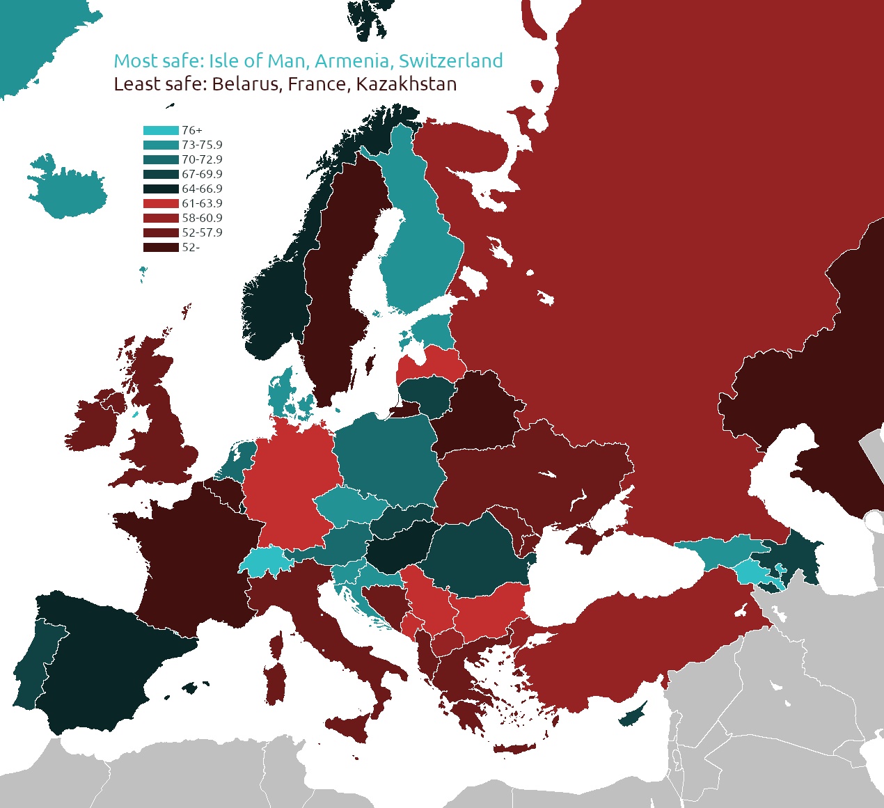 Najbezpieczniejsze kraje w Europie. Wskaźnik bezpieczeństwa w Europie według poziomu przestępczości w 2023