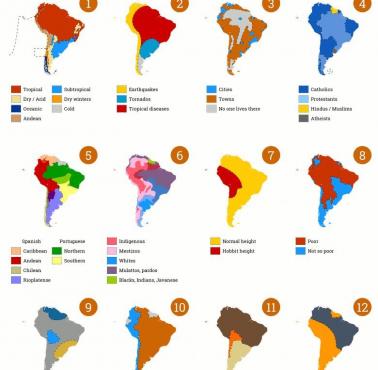 12 sposobów na podzielenie Ameryki Południowej