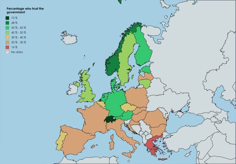 Zaufanie Europejczyków do rządu