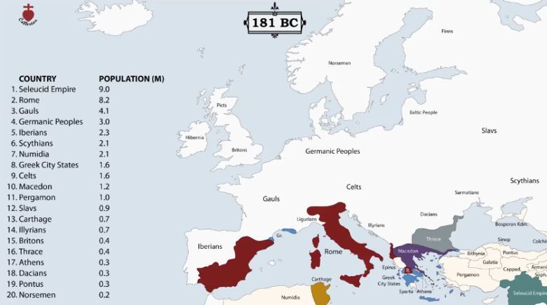 Zmiany europejskich granic od 400 roku p.n.e. (animacja HD)