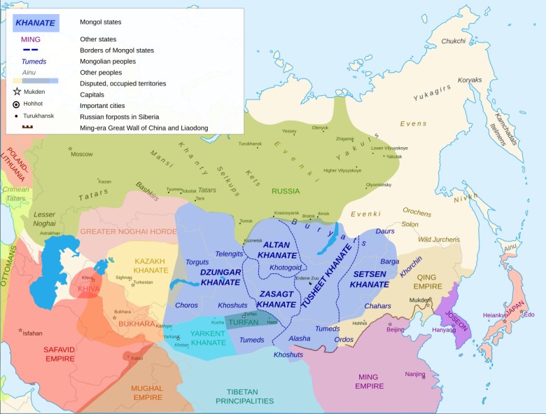 Mapa Azja Północnej z 1636 roku