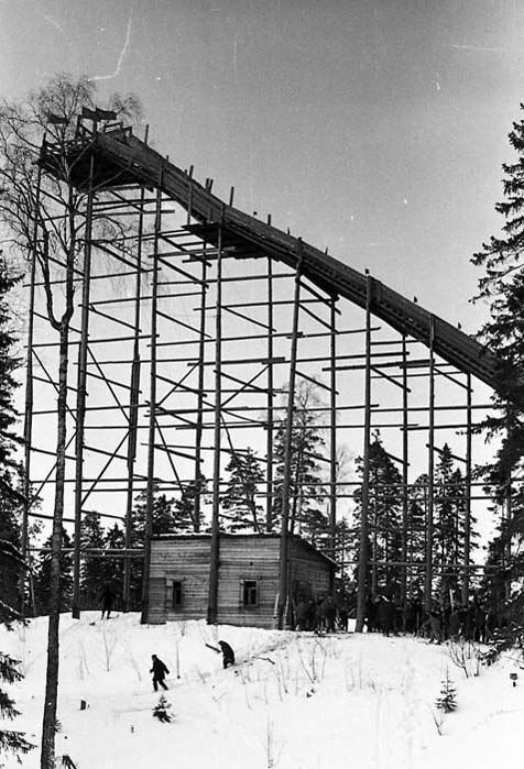 Rosyjska skocznia narciarska w miejscowości Onega, 1960