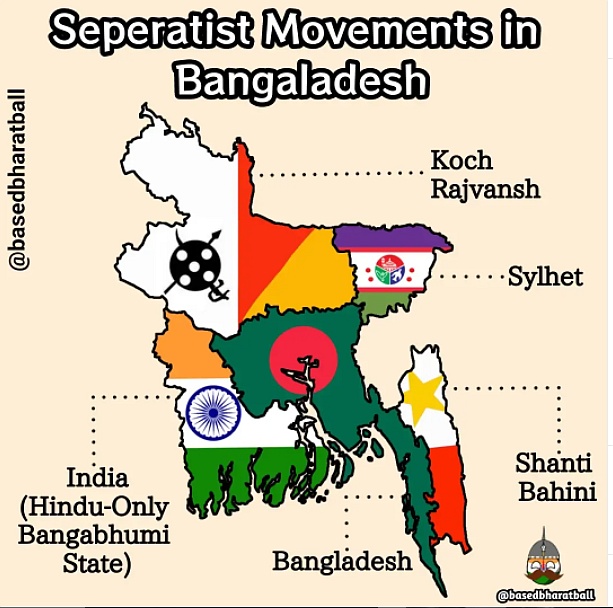 Ruchy separatystyczne Bangladeszu (część z nich nie istnieje)