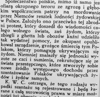 „Karane z całą surowością prawa”  - szmalcownictwo