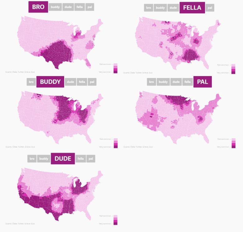 Popularność w USA słowa dude (koleś) i jego różnych form