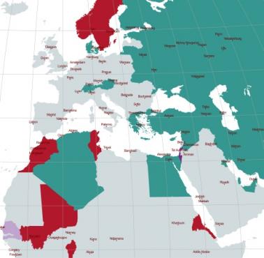 Pobór do wojska według kraju w Europie, Azji Środkowej, Afryce Północnej, Bliskim Wschodzie