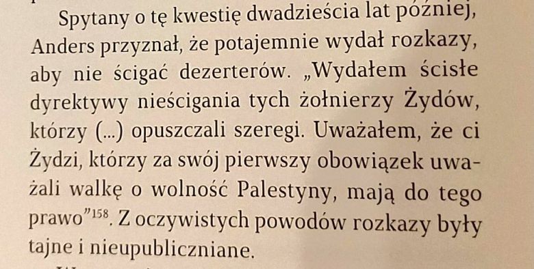 Generał Anders i polski wkład w postanie państwa Izrael