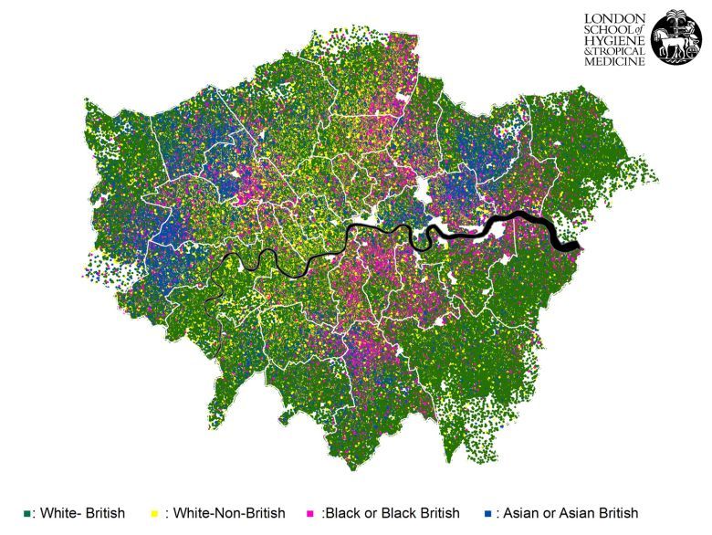 Etniczna mapa Londynu
