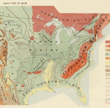 Reliefowa mapa USA (lata 60. XX wieku), 1967