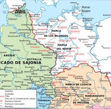 Słowianie Zachodni: Połabowie (białe) i Serbołużyczanie na granicy niemieckiej 1000 rok n.e.