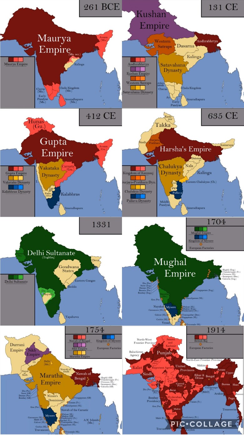 8 największych imperiów, jakie kiedykolwiek rządziły Indiami, 131, 412, 635, 1331, 1704, 1754, 1914