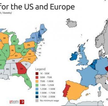 Płaca minimalna w USA i Europie