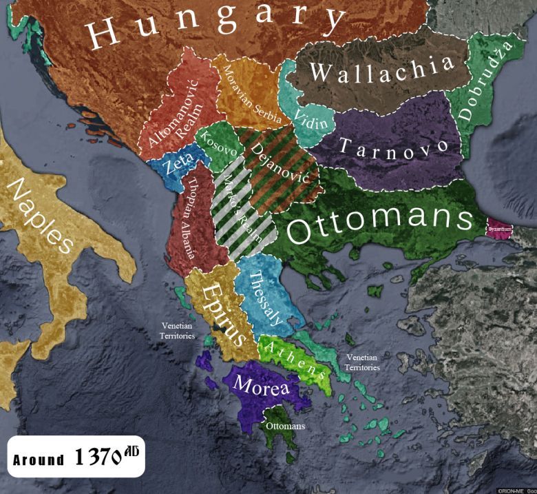 Bałkany pod koniec XIV wieku