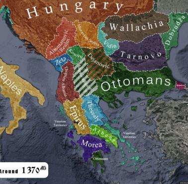 Bałkany pod koniec XIV wieku