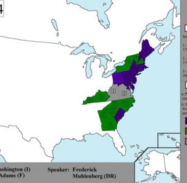 Ewolucja polityczna Senatu USA 1789 - 2018